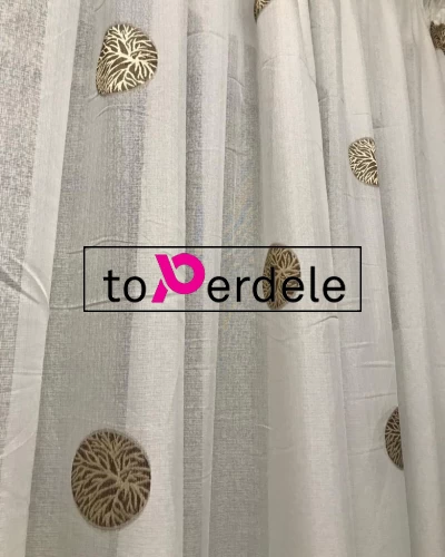 poze Perdea tulle brodat copacul vietii