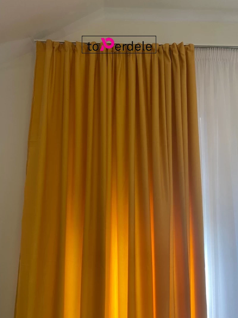 Draperie catifea Galbena imagine 3